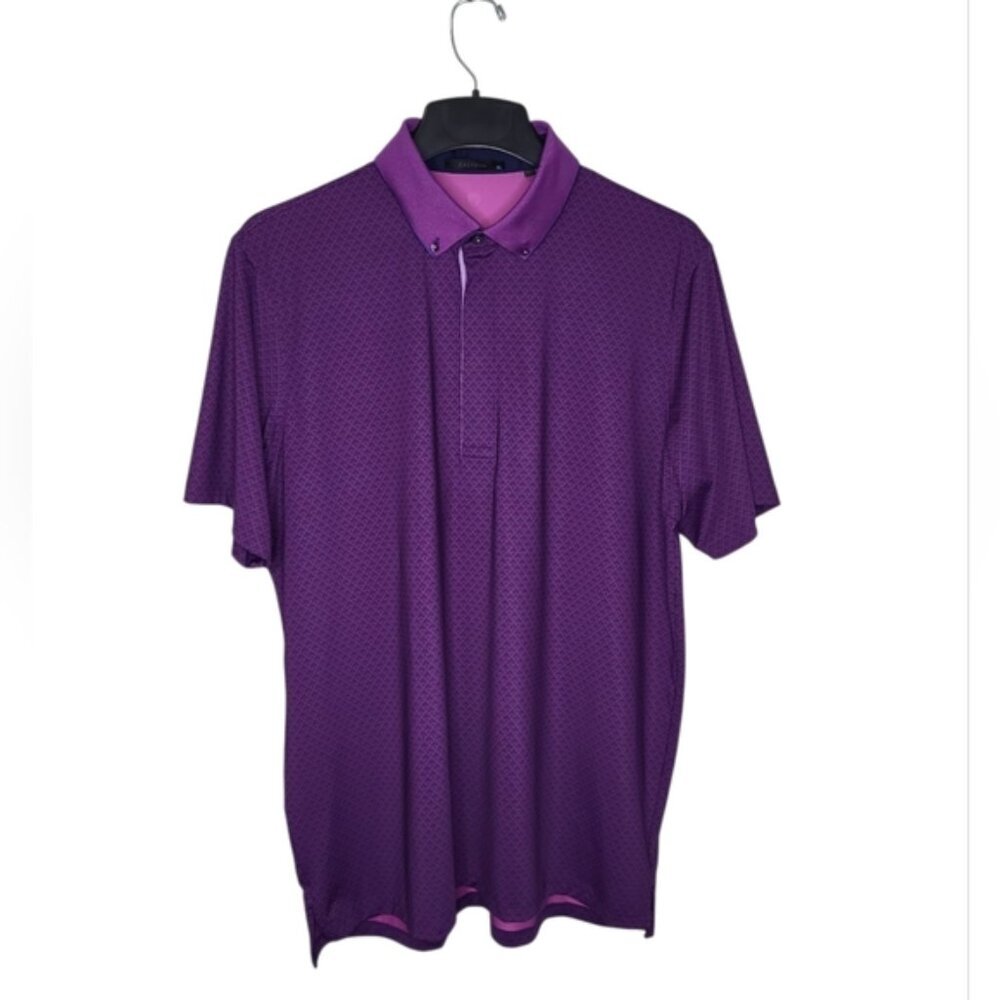 Greyson Men's Shirt Size XL Golf Polo Purple Casual Button Down Collar
